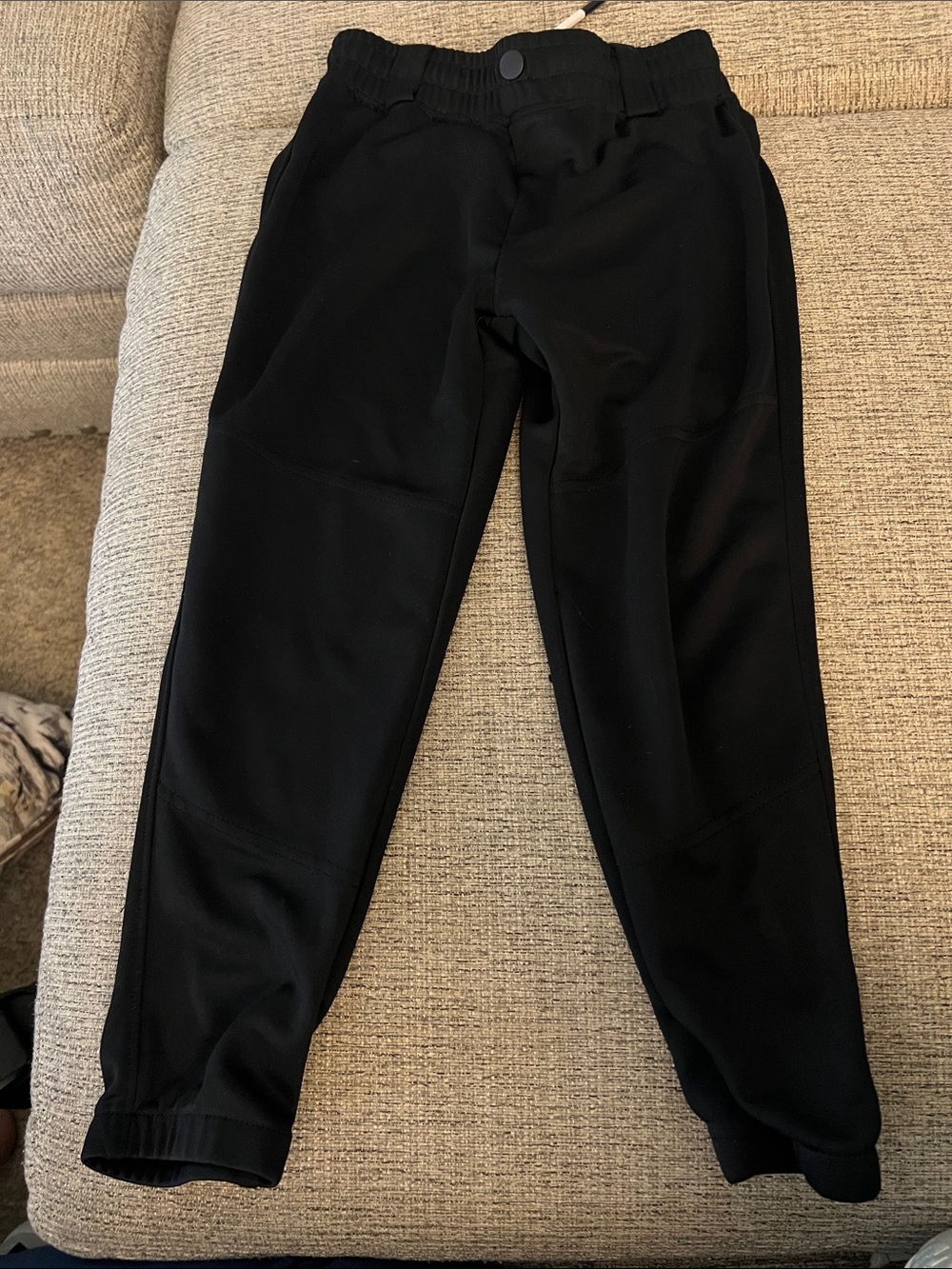 Black Baseball Jogger Pants